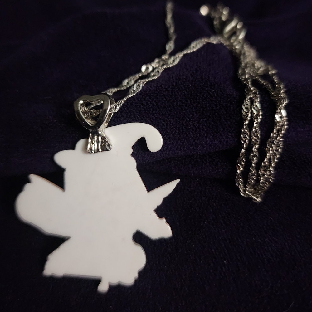 Brand New, Adorable, Acrylic, Red and Black, Goth Witch Fairy, Pendant Necklace - Picture 4 of 7